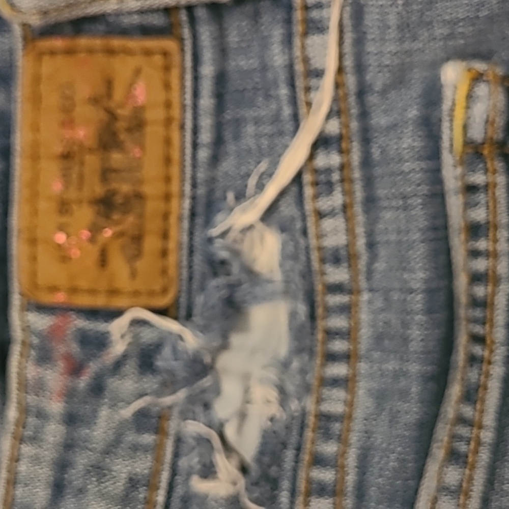 VTG Levi's Women's Heavily Distressed Denim Blue Jean Shorts Sz 8P GUC - Picture 6 of 12